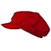 Big Size Cotton Newsboy Hat - Red OSFM