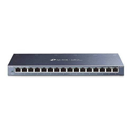 Tp-Link Tl-Sg116 Switch Ethernet Gigabit 16 Ports Metallique 10/100/1000 Mbps (Vitesse Jusqu'À 2000Mbps) - Garantie À Vie - Idéal Pour Étendre Le Réseau Câblé Pour Les Pme Et Les Bureaux À Domicile