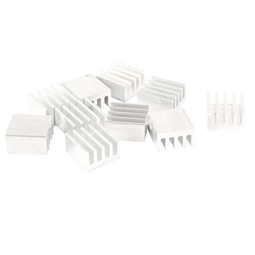 uxcell 10 Pcs 9mm x 9mm x 5mm Aluminum Heatsink for Power Transistor FET
