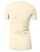 Made by Johnny WT3 Womens Basic Fitted Soft Short Sleeve Deep V Neck T Shirt L Off_White