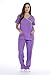 11144W Just Love Women's Scrub Sets / Medical Scrubs / Nursing Scrubs - Bright Purple with Lime trim,Small,Bright Purple With Lime Trim,Small