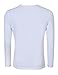 Men's Casual Slim Fit Contrast Block Stitching Striped Crew Neck Long Sleeve T shirt (L, white)