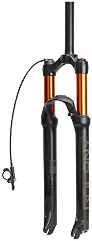 YXYH 27.5" Suspension Fork, Outdoor Aluminum Alloy Disc Brake Damping Adjustment Cone Tube 1-1/8" Shock Absorber Fork