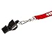 BLARIX Lifeguard Whistle and Lanyard with Print (Black and Red)