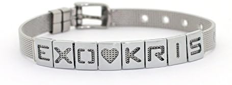 Kpopgarden Kpop EXO Initial letter Beakhyun Chanyeol Chen D.O.Kai Kris Luhan Sehun Suho Tao Xiumin Lay Bracelet (EXO♡KRIS)