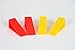 LINE2design Firefighter Door Stopper - Safety Combo Sprinkler Stops Wedge Combo Pack - Multi Surface Compatibility Door Stop Opener Wedges 3 inches Long - (Pack of 4, 2 Yellow & 2 Red)