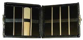 8-Reed Doublesided Alto Saxophone/Clarinet Reed Case Leather (Black)