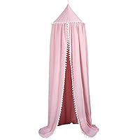 Uaugh Crib Canopy,Bed Canopy Hanging Canopy Insect Protection Dome Tent Room for Toddler(Pink) ...