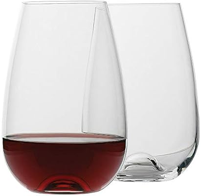 Ecology Crystal Glass 4 Piece Stemless Red Wine Glass Set 660ml