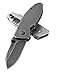 CRKT Squid Folding Pocket Knife: Compact EDC Straight Edge Tactical / Utility Knife with Stainless Steel Blade and Framelock Handle
