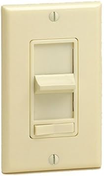 leviton r13 06633 pla decora 3 way slide dimmer with preset lighted pad option almond