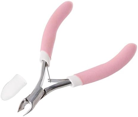 Ocesky Nail Art Nipper Stainless Steel Cuticle Clipper Manicure Plier Cutter Pedicure (Pink)