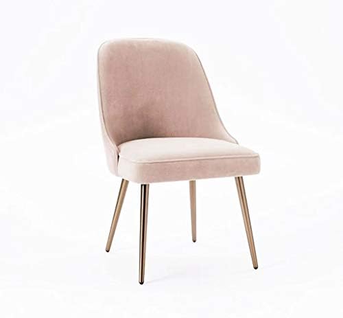 XYMLGS Light dining chair theme restaurant small sofa card seat cafe milk tea dessert shop sofa chair (Color : Pink)