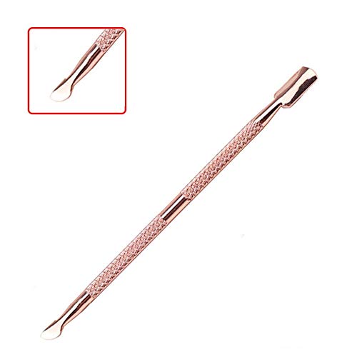 Laza 3 Pcs Cuticle Trimmer Cuticles Pusher Triangle Nail Polish Remover Stainless Steel 3 Packs Set - Rose Gold