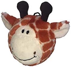 Pet Lou 4 Inch Squeaky Giraffe, Orange (11189)