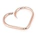 14K Rose Gold Swirl Love Heart Cartilage Hoop Earring 24g 22g 20g 18g 16g Daith Helix Tragus Orbital Rook Snug Auricle Pinna Scaffolding Industrial