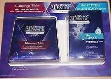 2 Pack Crest 3D White Whitestrips Glamorous White Whitestrips and 1 Hour Express Strips, 56 Glamorous White Whitestips and 8 1-Hour Express Strips Total by SSW Wholesalers