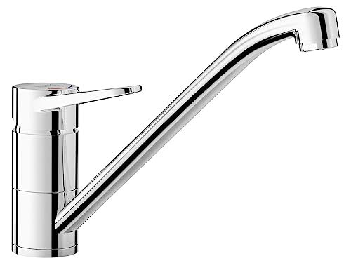 BLANCO WEGA II | Kitchen Mixer tap in Chrome | High-Pressure | Non-Return Valve | Ceramic Cartridge | Assured Water Quality & Water-Saving | [4.8x25.2x18.5 cm]