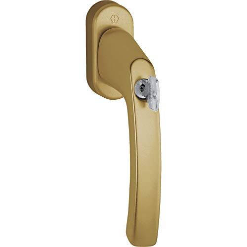 Hoppe 11780630 Fenstergriff LIÈGE-Secu100-Druckknopf-Schließzylinder, 7x40, Bronze eloxiert,