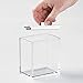 mDesign Plastic Rectangle Apothecary Canister - Organizer for Bathroom Vanity Countertop Shelf Decor - Holds Cotton Swabs, Soap, Makeup, Bath Salts - Lumiere Collection - 2 Pack - Clear/Brushed Chrome