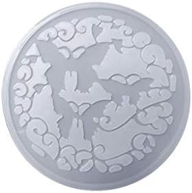 KunmniZ 1 Pc Silicone Mold UV Epoxy Resin DIY Crafts Jewelry Decoration Hollow Floral Round Clay Deer Cat Butterfly Tools Molds Artwork