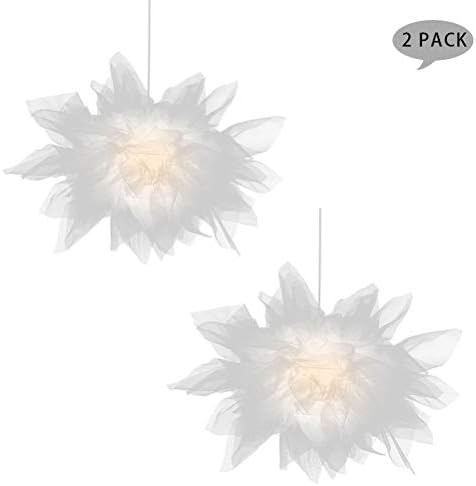 XIULIYA Adjustable Flower Chandeliers, Nordic Creative Mesh Gauze Pendant Lights, Simple Modern Art Deco Bedroom Living Room Ceiling Lamp Children's Room Office Tea Shop E27 Hanging Lighting