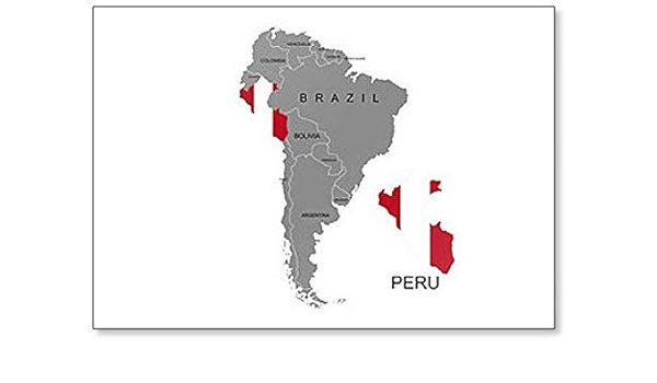 Imán para nevera Continent de Territorio de Perú en América ...