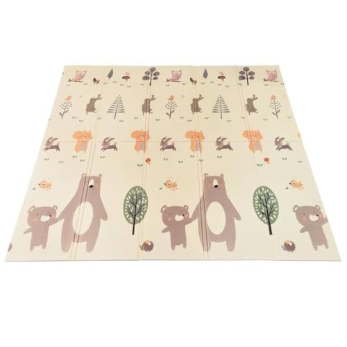 Tapete Infantil Emborrachado Térmico Antiderrapante Dobrável Atividades Dupla Face 6mm 1,80x1,50m