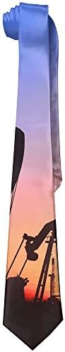 Floraharbour Pumping Unit Is Working In Oil Field Of The Sunset Classic Mens Neckties Neck Ties