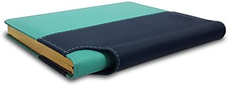 PoliAgendas Blue with Turquoise Leather Planner 2017 with Golden Borders