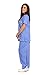Just Love Women's Scrub Sets Six Pocket Medical Scrubs (V-Neck With Cargo Pant), Ceil, Small