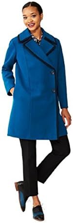 Kate Spade Saturday Piped Overcoat Medium Blue