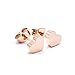 14K Rose Gold Plated Stud Earring, Stainless Steel A Pair with Gift Box, 8mm Heart Earrings RE03