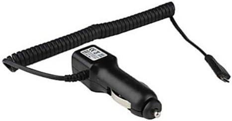 Spiral Cable Car Charger for Samsung Galaxy and Others (Micro USB) - Black