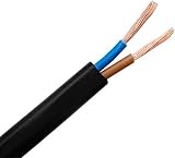 Mr.Gadget's Solutions 2 Core Black PVC Mains Electrical Cable 0.75 mm² 5m view 1