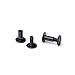 TruBind Aluminum Chicago Screw and Post Sets | 1/2 inch Post Length | 3/16 inch Post Diameter | Black | 100 Screws and 100 Posts