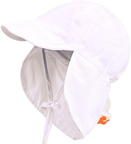 Miehana Baby Sun Hat UPF 50+ UV Flap Sun Protection Hat w/Neck Flap,0-12Mon