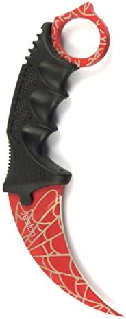 Jeslon Stainless Steel Tactical Karambit Hawbill Knife with Sheath and Cord,Survival Defense Claw Fixed Knife for Outdoor Hunting Camping Hiking Tools