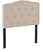 Flash Furniture Cambridge Tufted Upholstered Twin Size Headboard in Beige Fabric