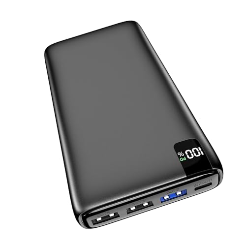 -Batería-Externa-Power-Bank-26800mAh - Alta Capacidad Cargador Portátil Carga Rápida 22,5W, PD3.0 QC4.0, 4 Salidas y Entrada/Salida USB-C, Pantalla LED, Compatible iPhone,Teléfono,Galaxy,iPad