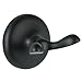 Burton Harbor Double Robe Hook Bathroom Hardware Bath Accessory, Matte Black