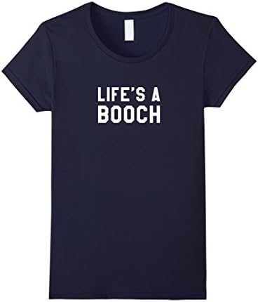 Womens Life's A Booch T-Shirt Tee For Kombucha Lovers XL Navy