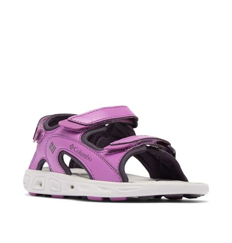 Columbia Youth Techsun 3 Strap Sport Sandal, Razzle/Dark Plum, 8