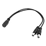 20cm DC Female 1 to 2 Male Power Splitter Cables for CCTV Camera