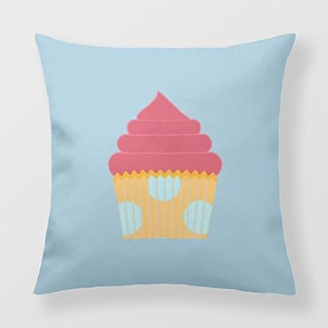 stGolez Thin yellow cake mih842 Cotton Linen Throw Pillow Case Cushion Cover Home Sofa Decorative 18 X 18 Inch