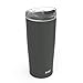 Zak Designs Aberdeen Stainless Steel Double Wall Vacuum Insulated Tumbler with Leak Proof Flip Lid that Locks in Place, and Fits in Most Car Cup Holders (20oz, Charcoal, 18/8, BPA Free)