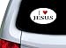 Rogue River Tactical I Love Jesus Sticker Religious Christian Car Decal Bumper Oval