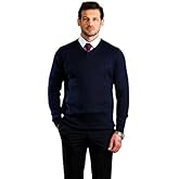 Bright Moons Men's Caravan V-Neck Sweater – Soft Knit Pullover for Casual & Business Wear, Classic Fit