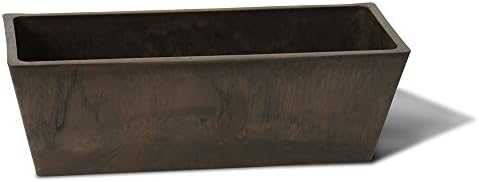 Algreen 19150 Valencia Windowsill Planter, Brown Marble, 20" x 7.5" x 6.5"