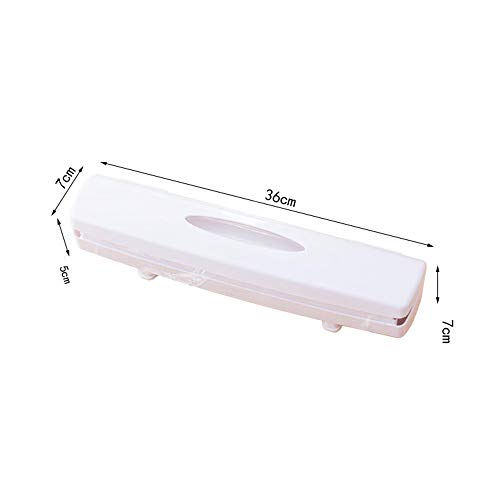 Plastic Food Wrap Cling Film Dispenser Aluminum Foil Wax Paper Cutter Cut Box - Thumbnail 6